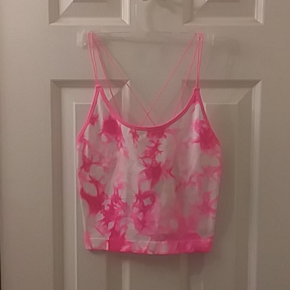 ❤ Pink Tie Dye Cropped Cami